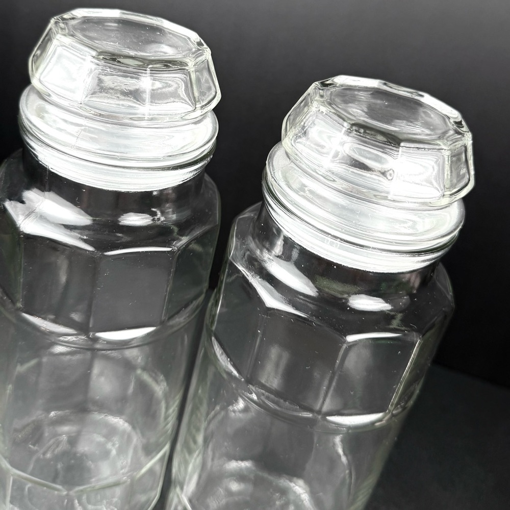 Vintage Planters Mr. Peanut Glass Jars With Lids 1978 Anchor Hocking - Set Of 2 - Picture 3 of 10
